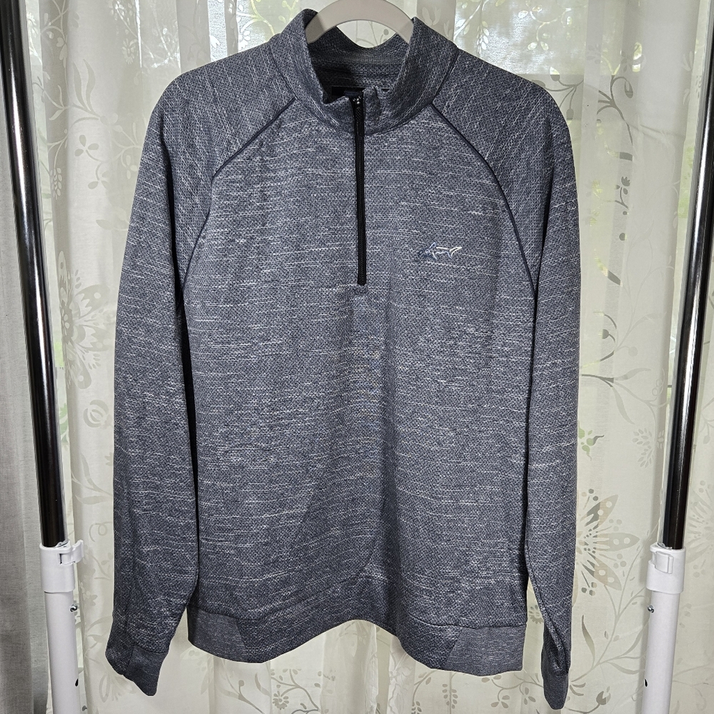 Greg Norman 1/4 Zip Pullover Men’s Size L‎ Blue Golf Activewear Top